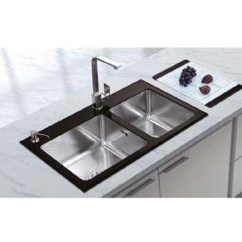 Tempered Glass Edge Stainless Sinks