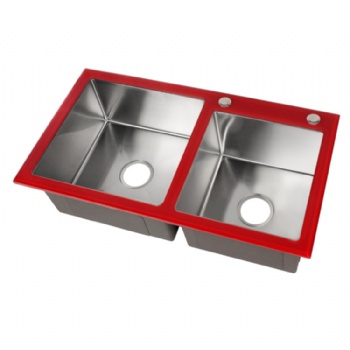 Tempered Glass Edge Stainless Sinks