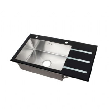 Tempered Glass Edge Stainless Sinks